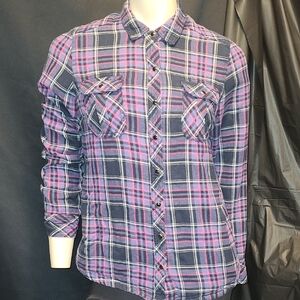 Plaid Button-Up Shirt  BC CLOTHING Size Small